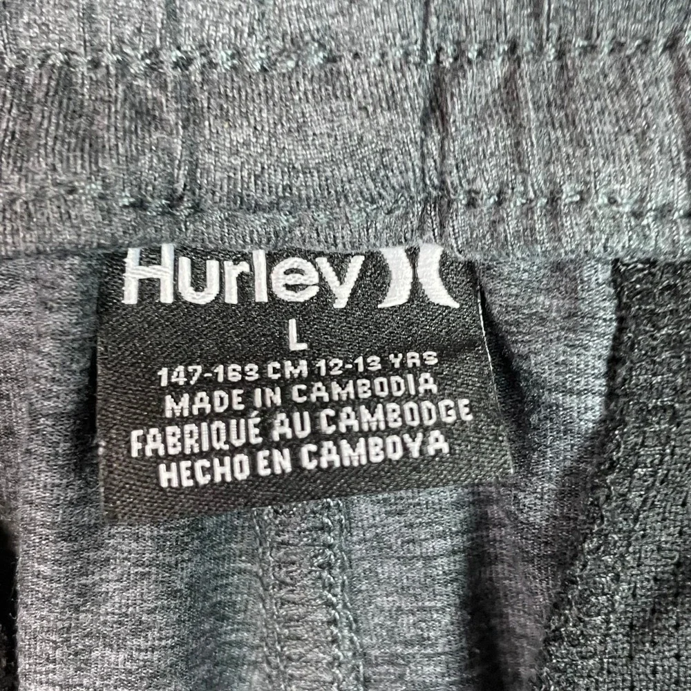 Hurley Jogger Pants Mens Large Gray Heather Athletic Sweatpants Stretch Running